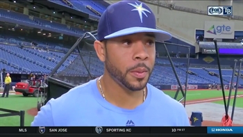 Tommy Pham addresses Rays' youth group on impact of Jackie Robinson