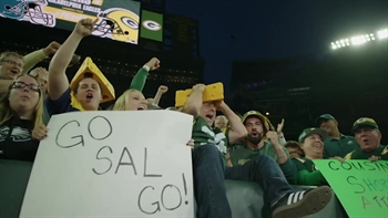 Cousin Sal tries his best Lambeau Leap after sharing the celebration's history