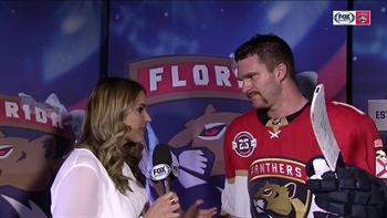 Jonathan Huberdeau on power plays and the amazing play of Roberto Luongo