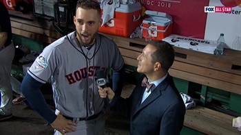 George Springer talks to Ken Rosenthal after hitting back-to-back homers with Alex Bregman