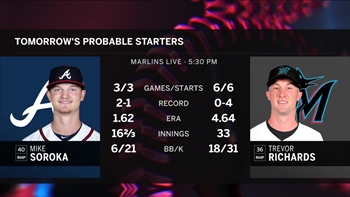 Trevor Richards looking for 1st win of 2019 as Marlins continue series vs. Braves