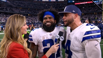 Ezekiel Elliott on Dak Prescott: "He's a grown a-- man!"