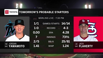 Jordan Yamamoto makes 2nd career start as Marlins continue series in St. Louis
