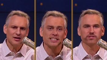 Colin Cowherd does face swaps with Rob Gronkowski, George Kittle and Travis Kelce | LIVE FROM MIAMI