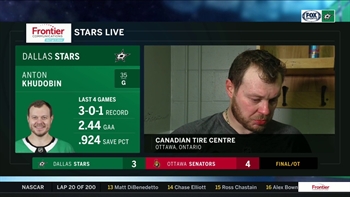 Anton Khudobin on the Stars loss against the Senators