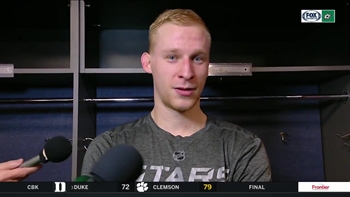 Esa Lindell Hits the Game-Winner in Overtime against the Avalanche