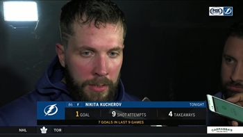 Nikita Kucherov on play of Anthony Cirelli, Lightning's 3-goal 3rd period.