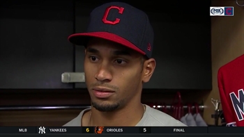 Oscar Mercado had to leave tonight's game after scary outfield collision with Leonys Martin
