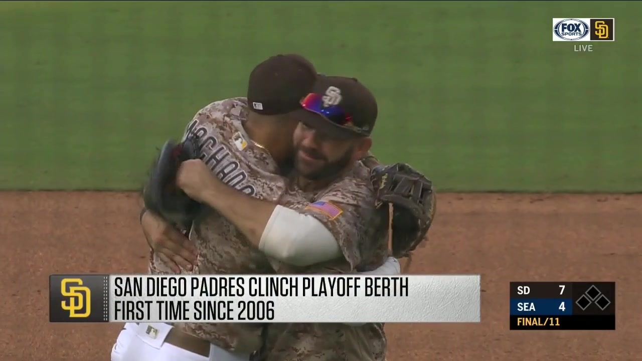 WATCH: Padres clinch 2020 postseason berth with win over Mariners