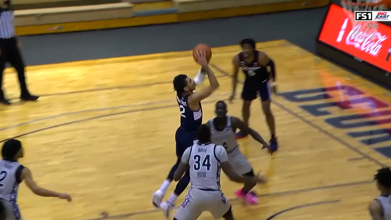 James Bouknight records double-double as UConn defeats Georgetown, 70-57