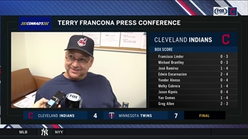 Terry Francona encouraged with the bullpen despite loss