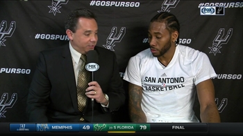 Kawhi Leonard talks Spurs win over Timberwolves
