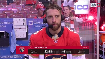 Aaron Ekblad reacts to Friday night’s win over Sabres