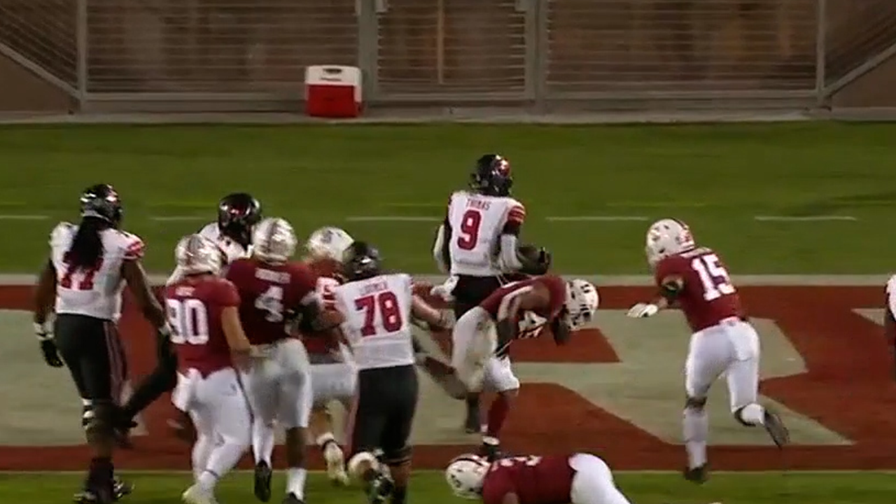Tavion Thomas five-yard rushing TD gives Utah 14-0 lead over Stanford