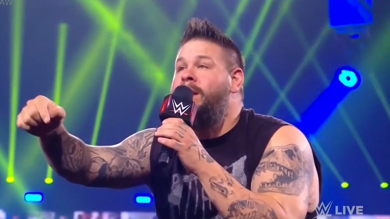 Kevin Owens remains shaken from being attacked by the Fiend and receives a chilling warning from Bray Wyatt. Aleister Black made a surprise appearance