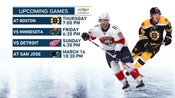 Panthers' road trip concludes against red-hot Bruins