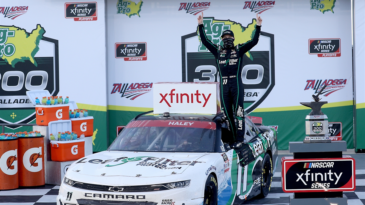 LAST LAPS: Justin Haley secures third career win as field wrecks behind him