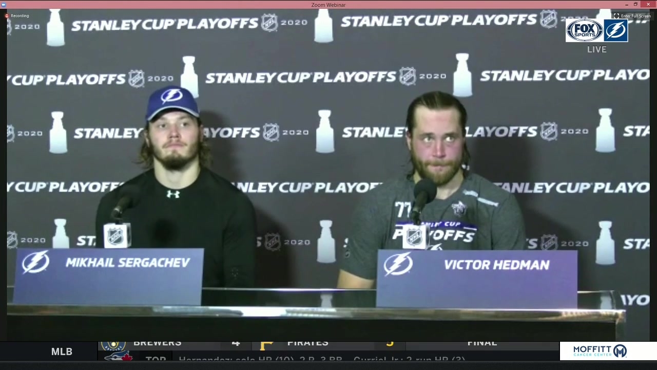 Victor Hedman, Mikhail Sergachev on Lightning's Game 1 loss to Bruins