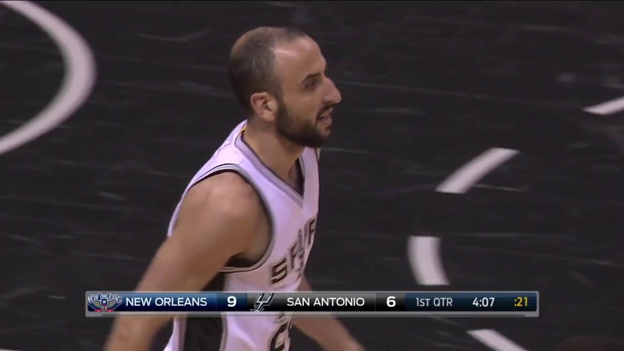 WATCH: Great Setup by Ginobili Pass for the Tiago Splitter Finish | Spurs CLASSICS