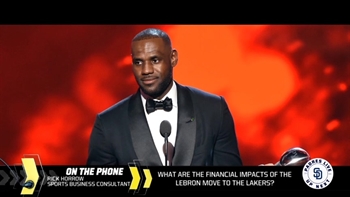 How big is LeBron's financial impact on the Lakers?