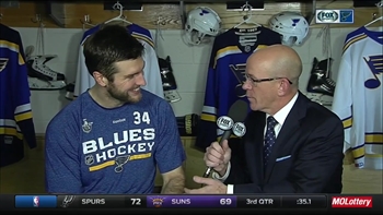Alex Pietrangelo explains why he's wearing wearing Jake Allen's shirt