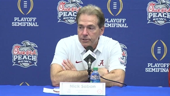 Nick Saban discusses Peach Bowl win over Washington