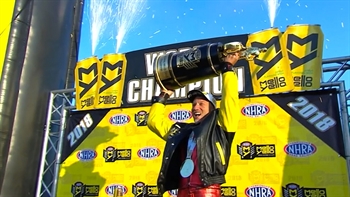 Matt Smith wins Pro Stock Motorcycle title in winner-take-all final | 2018 NHRA DRAG RACING