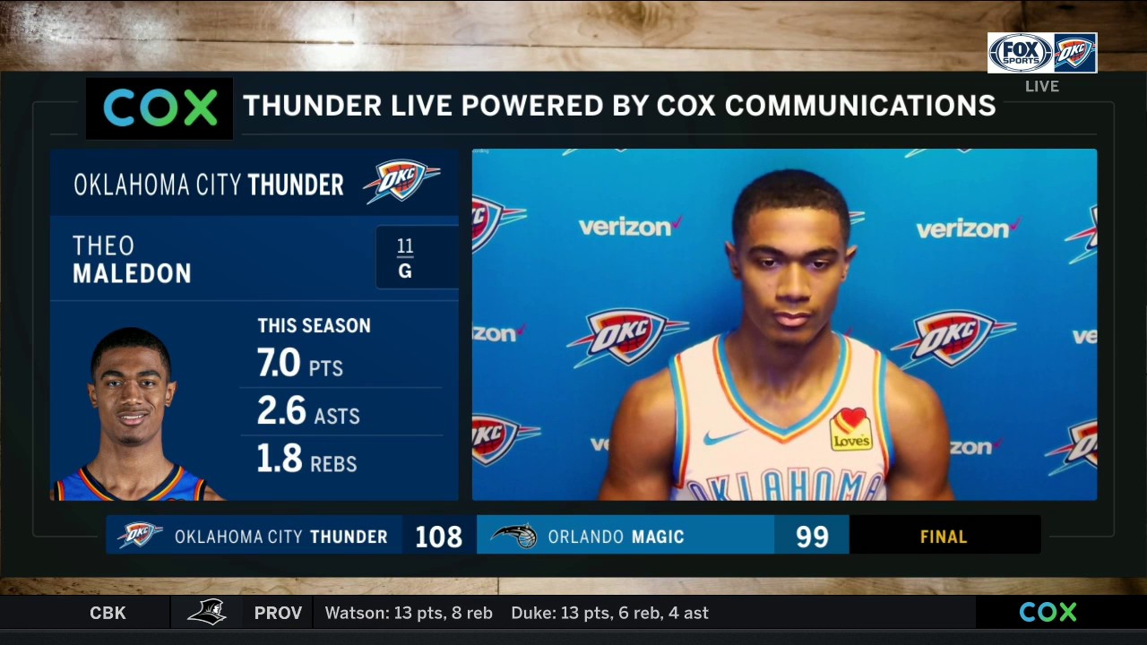 Theo Maledon talks Oklahoma City's Win over Orlando