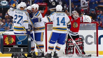 Blues hold on for victory in Winter Classic Alumni Game