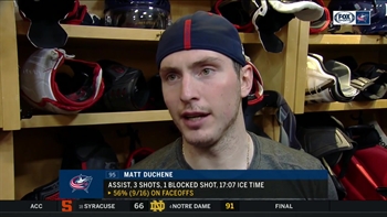 Matt Duchene felt a connection with former Ottawa teammate Ryan Dzingel during the 3rd period on Saturday against Pittsburgh