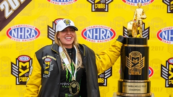 Brittany Force wins Top Fuel final and championship at Pomona | 2017 NHRA DRAG RACING