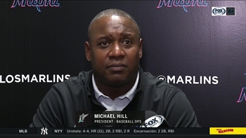 Marlins President of Baseball Ops Mike Hill talks Sergio Romo for Lewin Diaz trade