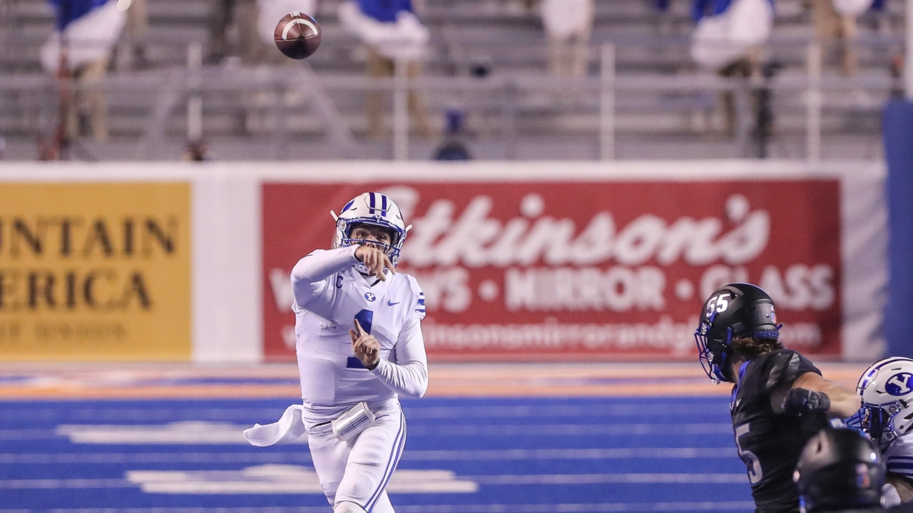 No. 9 BYU extends lead over No. 21 Boise State after Zach Wilson finds Isaac Rex for his second touchdown, 31-3