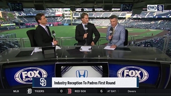 What was the baseball industry's reception to the Padres first round pick?