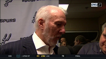 Gregg Popovich on the 115-104 Spurs loss to the 76ers