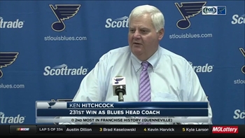 Hitchcock: 'The first period today was the best period we've played all year'