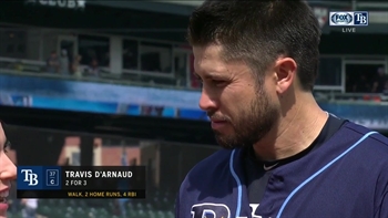 Rays catcher Travis d'Arnaud on his 2-HR day in Detroit