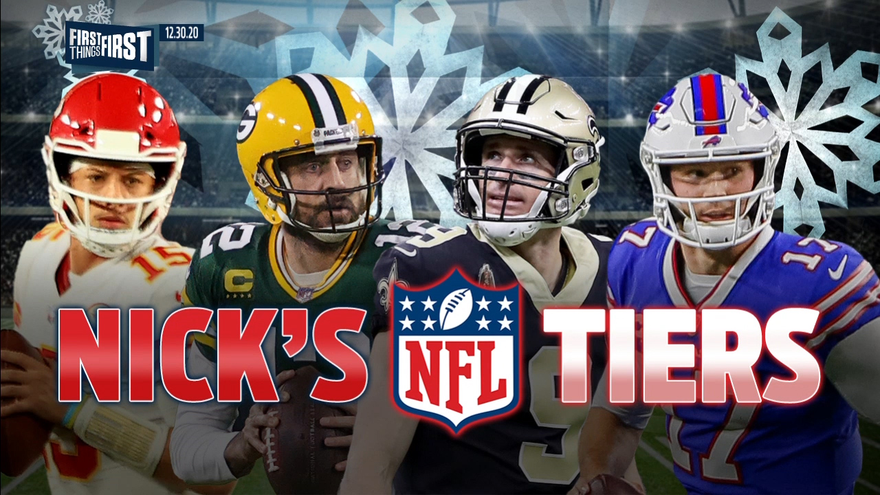 Nick Wright breaks down his NFL Tiers entering Week 17 | FIRST THINGS FIRST