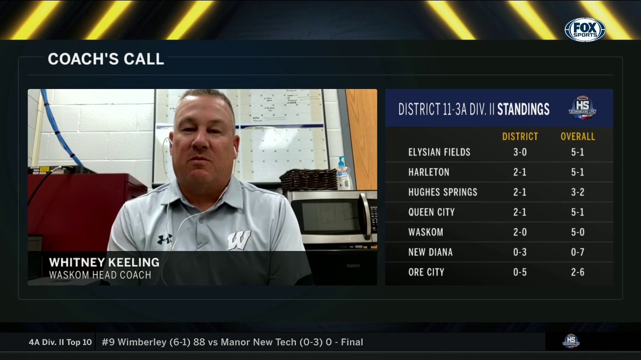 Waskom Head Coach Whitney Kneeling Joins the Show | High School Scoreboard Live