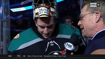Kevin Boyle after first career NHL start, shutout, & 1-0 win: 'This is incredible'