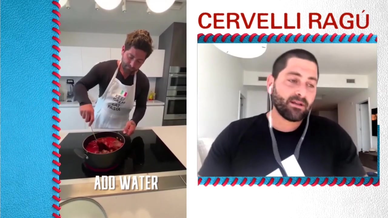 Francisco Cervelli cooks at home, Shoulda known catchers would be good  with plates  Serve up a family recipe with Francisco Cervelli!, By  Miami Marlins