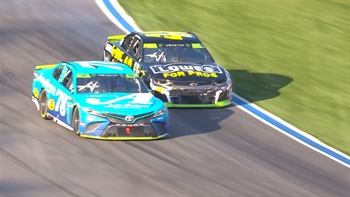 Chad Knaus talks about Jimmie Johnson's move on Martin Truex Jr. at the ROVAL