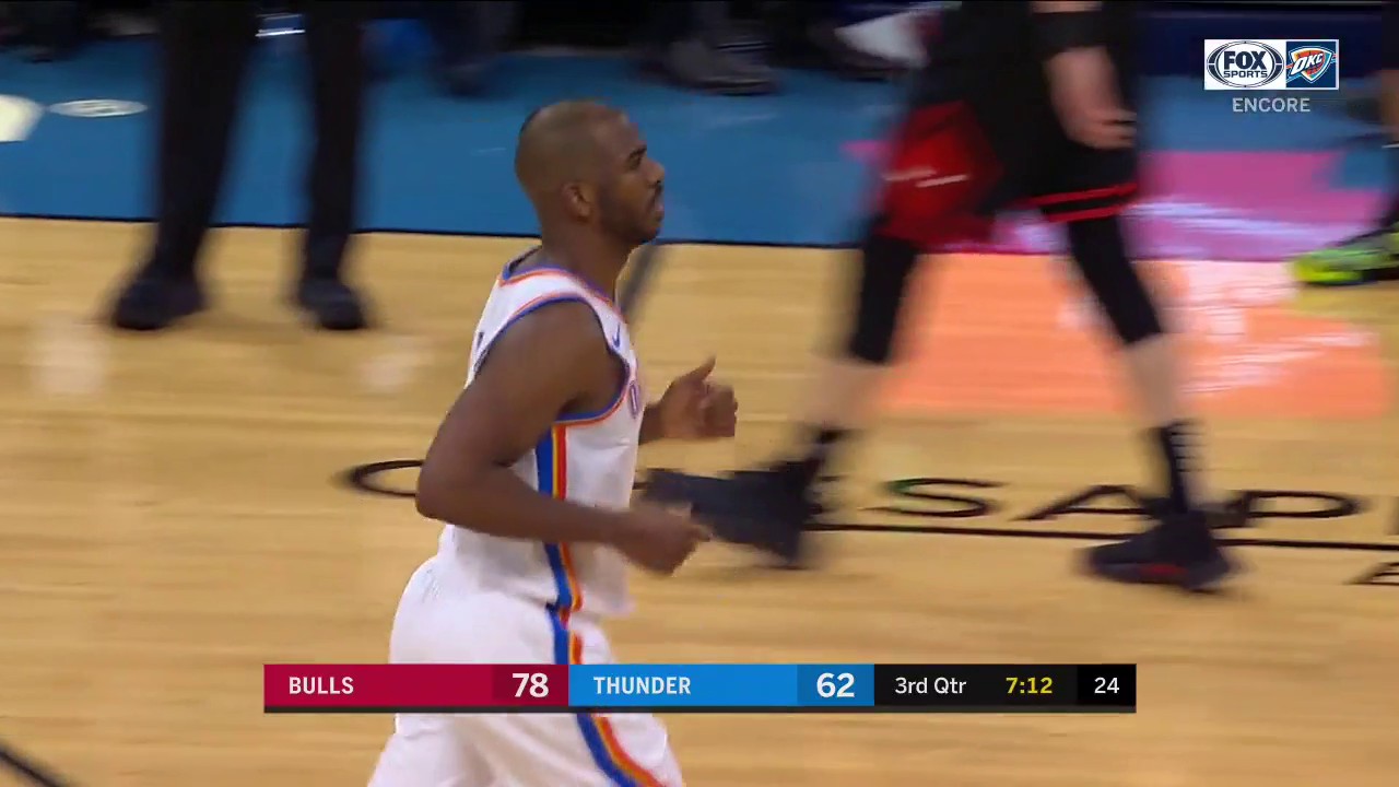 WATCH: Chris Paul Out on the Fast-Break for the Layup | Thunder ENCORE