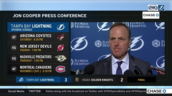 Jon Cooper on Lightning's win over Vegas, how team responded after Victor Hedman's exit