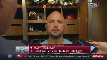 Holliday didn't know he'd get that trip out to left field