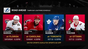 Lightning begin long road trip with rematch against Panthers