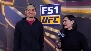 Max Holloway talks with Megan Olivi about his health before his title defense | WEIGH-INS | UFC 231