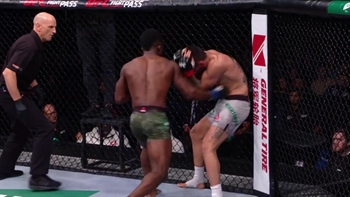 Suman Mokhtarian is finished by Sodiq Yusuff with a 1st round flurry of punches | HIGHLIGHTS | UFC FIGHT NIGHT