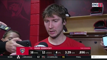 Sergei Bobrovsky talks defensive help he had, getting back to having fun playing the game