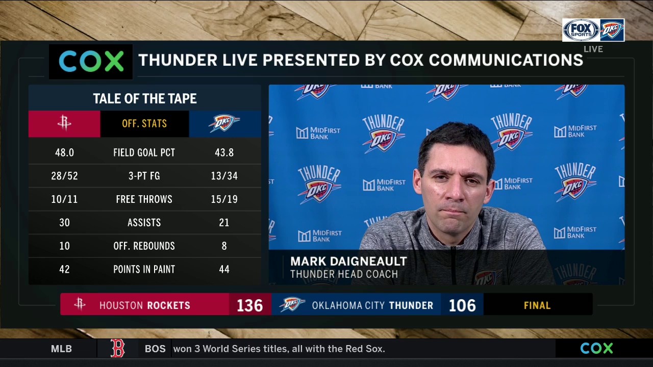 Mark Daigneault: 'We need to find the stuff that we can control'